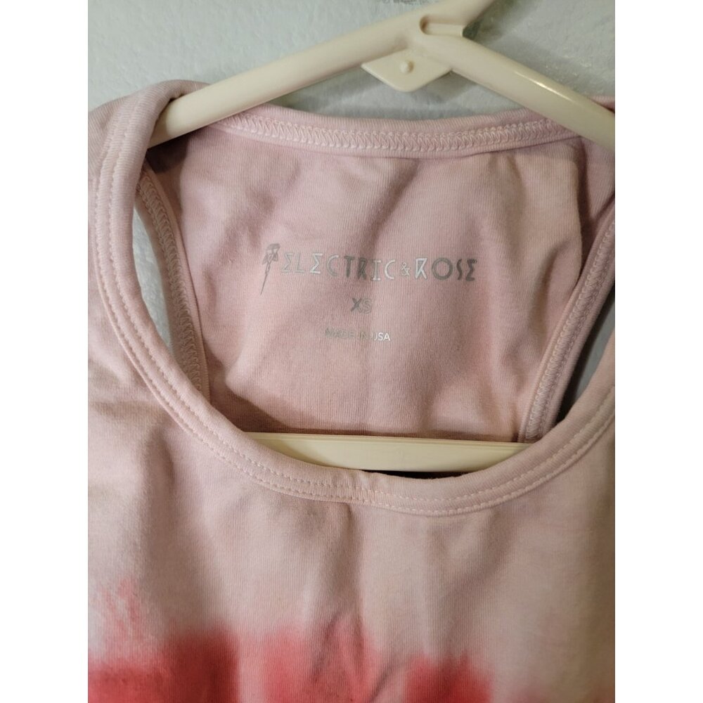 Electric & Rose Size XS Womens Tie Dye Sports Bra Racerback NWT - Picture 3 of 5